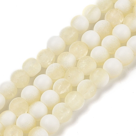 Frosted Crackle Glass Beads X1-GLAA-U001-6mm-M11-1