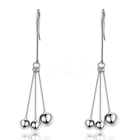 Sterling Silver Dangle Earrings EJEW-BB34112-1