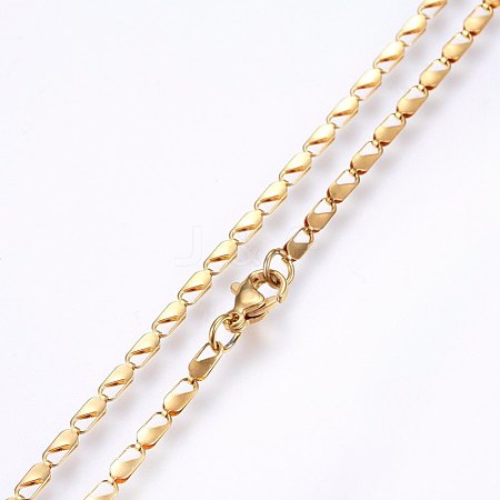 304 Stainless Steel Sheet Chain Necklaces MAK-L015-04A-1