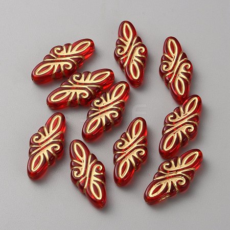 Plating Transparent Acrylic Beads OACR-WH0042-03B-1