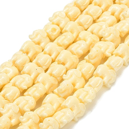 Synthetic Coral Dyed Carved Bead BSHE-H114-04E-1