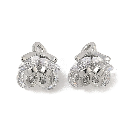 Brass Micro Pave Cubic Zirconia Charms KK-B166-06P-1