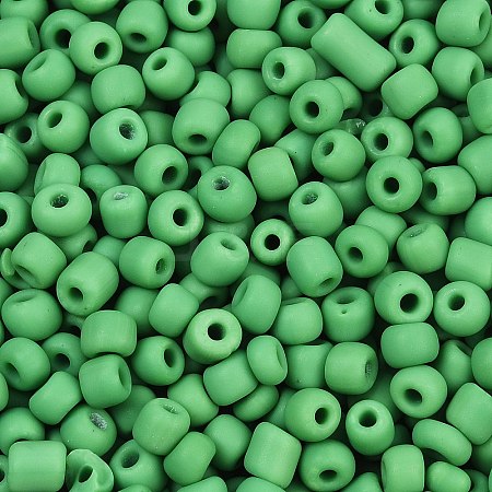 Frosted Opaque 6/0 Glass Seed Beads SEED-R029-4mm-A10-1