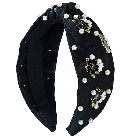 Alloy Cloth Hair Bands for Women PW-WG9157C-01-1