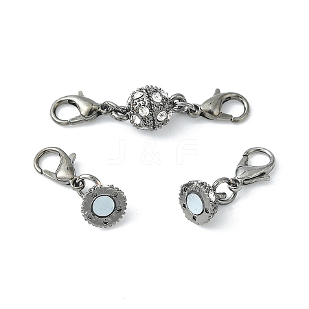 1Pc Alloy Crystal Rhinestone Magnetic Clasps ALRI-YW0001-11B-1