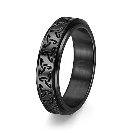 Rotatable Titanium Steel Finger Ring PW-WGB0425-25-1