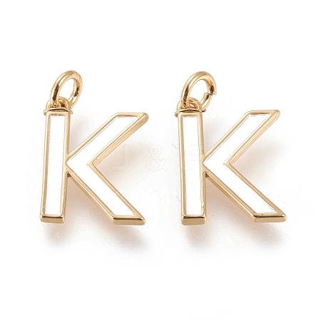 Brass Enamel Pendants KK-R139-04K-1