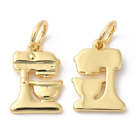 Eco-Friendly Rack Plating Brass Charms KK-R143-09G-1