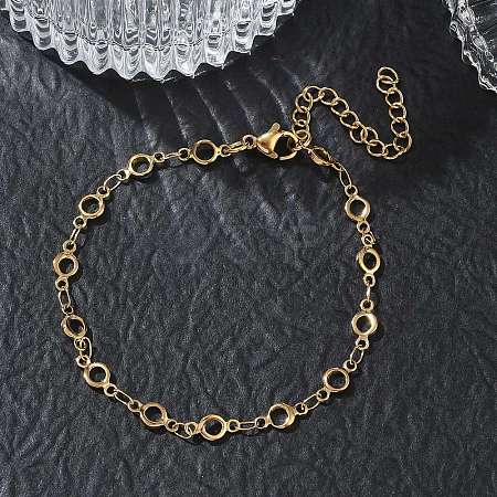 4.5MM 304 Stainless Steel Ring Link Chain Bracelets SA-CBA2696-24G-1
