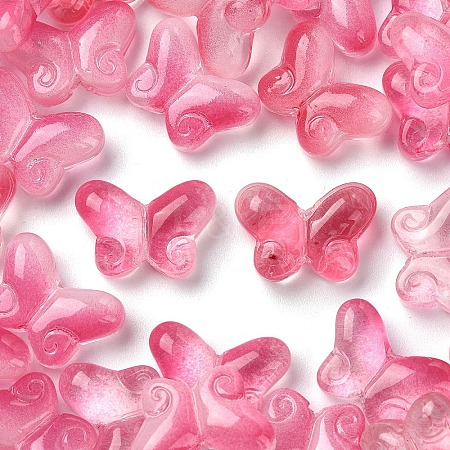 50Pcs Transparent Spray Painted Glass Beads GLAA-YW0004-97E-1