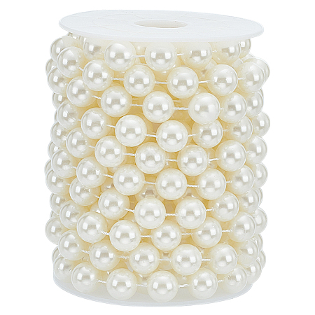 Handmade Acrylic Pearl Beaded Chains AJEW-WH0567-39-1
