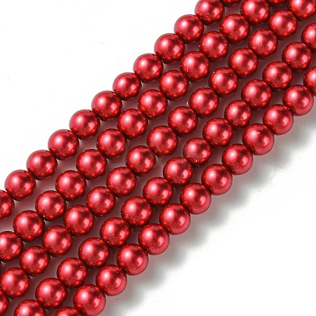 Glass Pearl Beads HY-J001-6mm-HX098-1