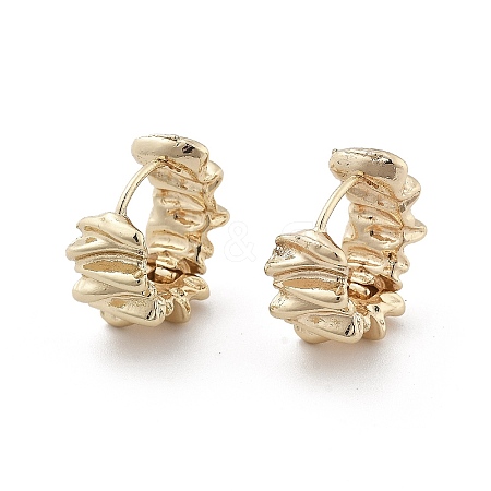 Brass Hoop Earrings for Women EJEW-M071-02G-03-1