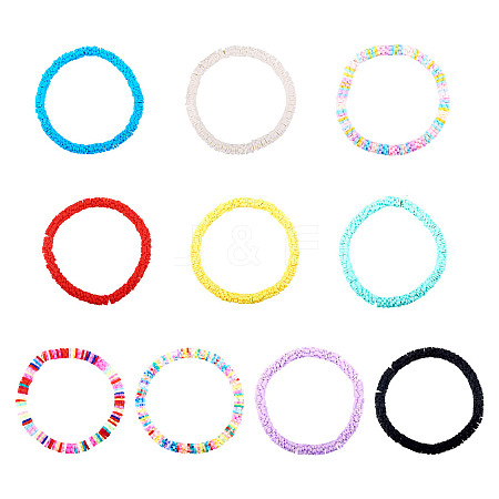 Polymer Clay Beads Bracelets BJEW-TAC0032-1