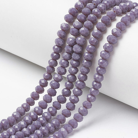 Opaque Solid Color Imitation Jade Glass Beads Strands EGLA-A044-P8mm-D11-1