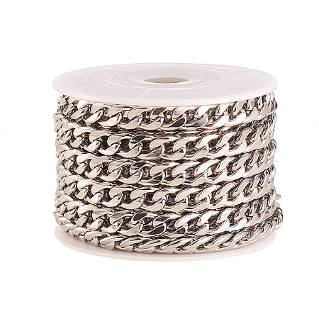 304 Stainless Steel Cuban Link Chains CHS-CJ0001-27B-1