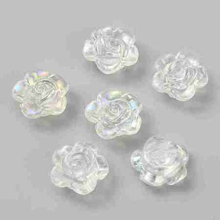 Transparent Plastic Bead KY-WH0049-02A-1