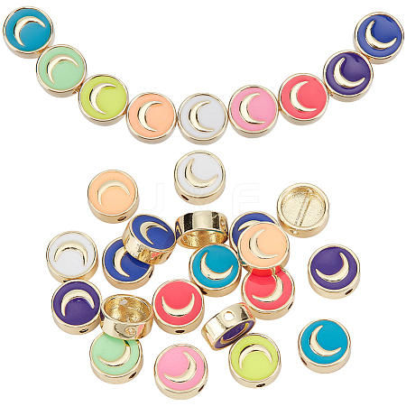   Brass Enamel Beads KK-PH0009-05-1