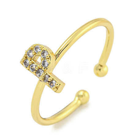 Rack Plating Brass Open Cuff Rings for Women RJEW-F162-02G-P-1