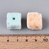 Flocking Opaque Acrylic Cube Beads OACR-T030-08M-4