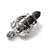 Natural Obsidian Pointed Pendants G-B042-04P-55-3