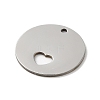 Non-Tarnish 201 Stainless Steel Pendants STAS-E206-02P-02-2