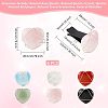 6Pcs Heart Gemstone Car Air Vent Clips AJEW-PH00496-05-2