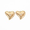 Brass Micro Pave Clear Cubic Zirconia Charms KK-S364-095-1