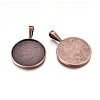 Alloy Pendant Cabochon Settings X-PALLOY-2419-R-FF-2