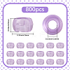 800Pcs Transparent Plastic Beads KY-SP0001-52D-2