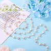 Handmade Cultured Freshwater Pearl Beaded Chains AJEW-TA0001-94-6