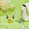 4Pcs Shell & Imitated Pearl Acrylic & Alloy Pendants KEYC-FH00103-4