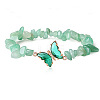 Fashionable Natural Green Aventurine Chips Beaded Bracelets TI6720-9-1