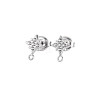 304 Stainless Steel Stud Earring Setting Findings for Rhinestone STAS-N097-246P-1