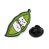 Pea Pod & Cat Enamel Pin JEWB-A014-03B-3