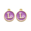 Golden Plated Alloy Enamel Charms LS-ENAM-Q437-12L-1