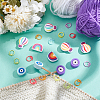 Evil Eye/Hot Air Balloon/Rainbow Silicone Knitting Needle Point Protectors SIL-NB0001-36-4