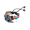 Adjustable Casual Unisex Leather Multi-strand Bracelets BJEW-BB15572-A-4