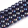 Electroplate Transparent Glass Beads Strands GLAA-T032-T6mm-AB03-1