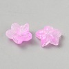 Baking Paint Handmade Lampwork Bead Cap LAMP-WH0009-21C-2