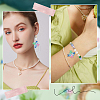 24Pcs 4 Colors Golden Plated Alloy Enamel Pendants ENAM-SC0004-55-5
