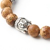 Natural & Synthetic Mixed Stone Stretch Bracelets BJEW-JB06639-6