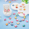 20Pcs Polymer Clay Flower & CCB Frame Links Connector Charms CLAY-TADJ0001-08G-6