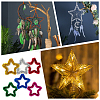 5 Styles Iron Star Ring for DIY Woven Net/Web with Feather IFIN-GF0001-67B-5