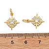 Brass Micro Pave Clear Cubic Zirconia Charms KK-F941-40A-G-3