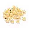 UV Plating Rainbow Iridescent Acrylic Beads OACR-A018-03B-1
