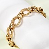 304 Stainless Steel Link Chain Bracelets for Women BJEW-P388-02A-G-1