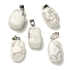 Natural Howlite Pendants G-Z067-03P-08-1