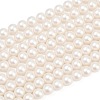 Frosted Glass Pearl Beads Strands GLAA-A044-08A-01-1
