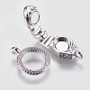 Brass Fold Over Magnetic Clasps X-KK-G338-01P-2